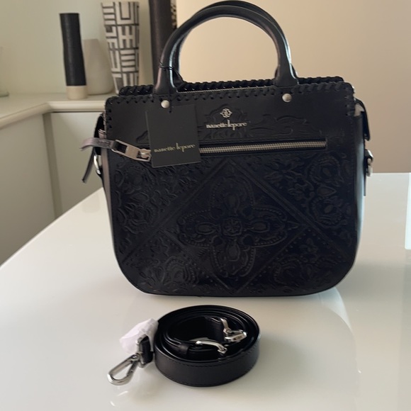 NWT Nanette Lepore Highland Park embossed Satchel - Picture 2 of 14